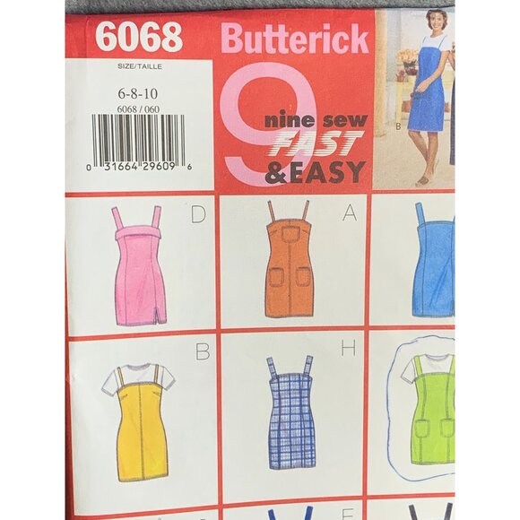 Butterick Misses Dress Sewing Pattern Sz 6-10 6068 - Uncut - Picture 2 of 4